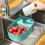 2Pcs Plastic Sink Strainer Basket Kitchen Sponge Holder Draining Rack 6
