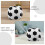 2Pcs Foldable Soccer Canvas Storage Bag Soft Plush Toy Organizer 6