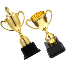 2 Unidades De Troféu Plástico Para Competições E Prêmios