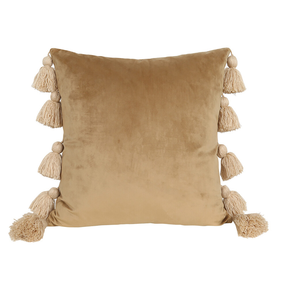 Plushes Velvets Tassels Throw Pillow Cover, Bohemian Throw-5