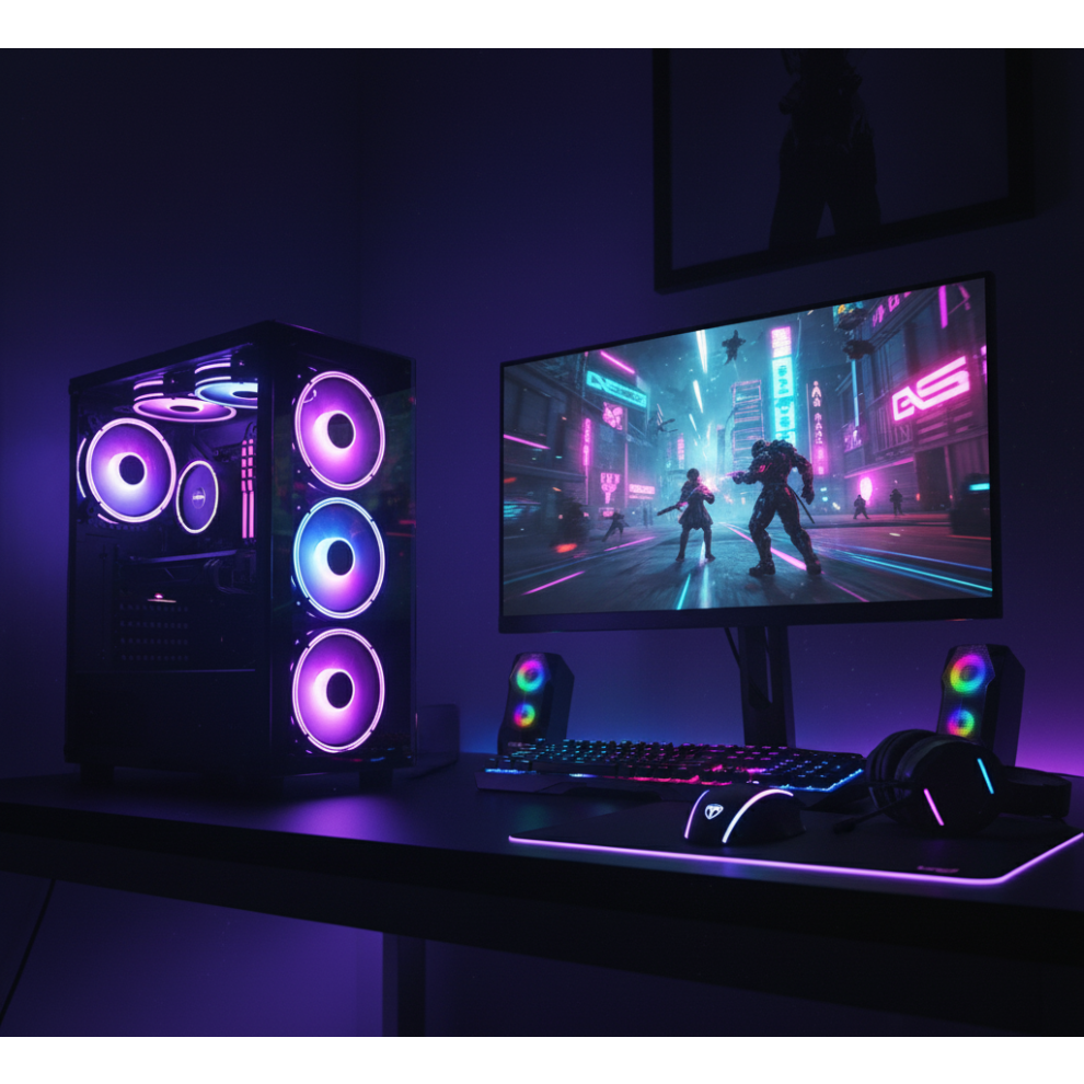 Ezztech Fast Gaming Intel I5 16Gb Ram 1Tb Hdd&128Gb Ssd 4Gb Gt730 Pc Bundle & Speakers