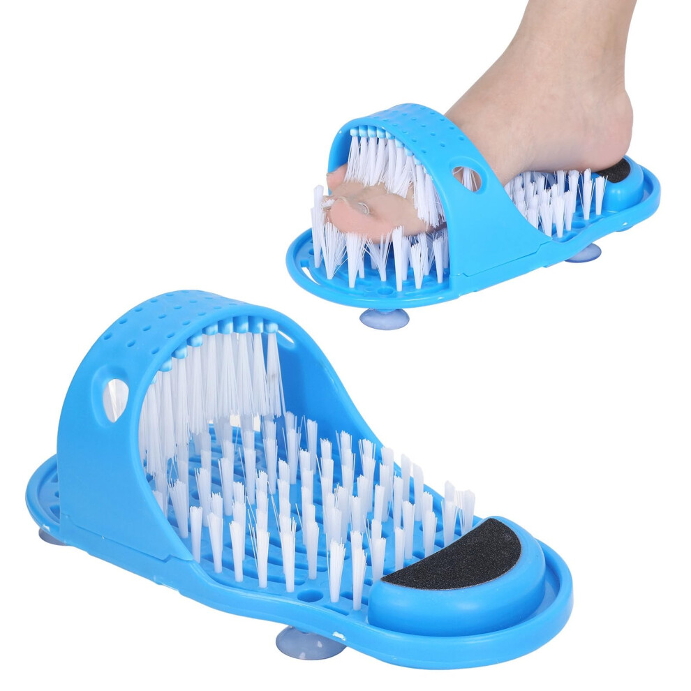 Shower Foot Scrubber 1 Pair, Foot Massager Slipper, Feet Cleaning Brush With Suction Cups For Unisex Adults