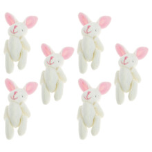6Stk Gefüllte Hase Plüsch Hängender Anhänger