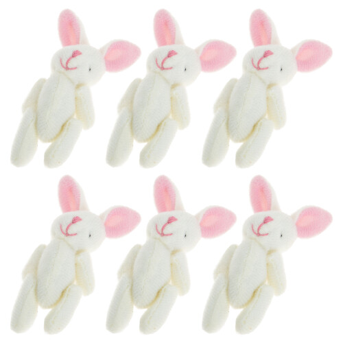 6Stk Gefüllte Hase Plüsch Hängender Anhänger 2