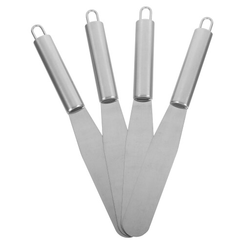 4 stuks RVS spatel voor glazuur, schrapen, ,