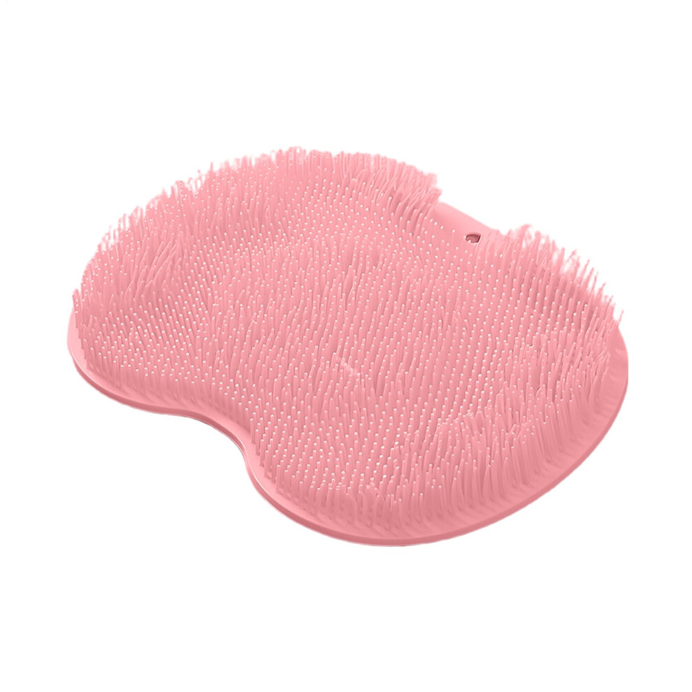 Foot Scrubber Mat Non-Slip Bath Scrubber With Suction Cup For Back, Arms, Feet Pink Unisex Bathroom Mat