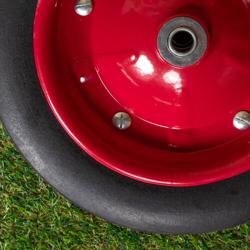 Samuel Alexander Replacement 13" x 3" Puncture Proof / Solid Wheelbarrow Wheel With Axle 1