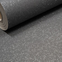 Plain Black Glitter Textured Heavweight Vinyl Wallpaper
