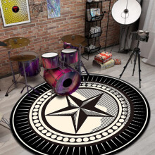 Round Drum Rugs Shock-Absorbing Sound-Proof Floor Mat For Electronic Drums Non-Slip Thickened Drum Blanket 140 Cm