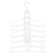 Hangers Faltbarer Kleiderbügel Platzsparend Kind 40X35Cm Weiß