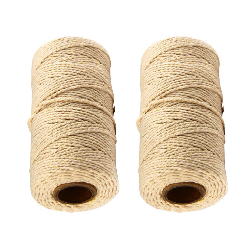 2Mm Beige Baumwoll Bäckerband Schnur 100 M