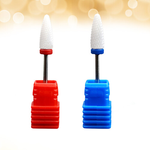 2Stk Durable Corn Head Nagelbohrer Keramik Für Maniküre 1