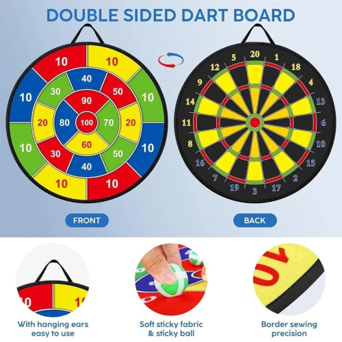 Magnetic Double Sided Dart Board Game Set for Kids 1