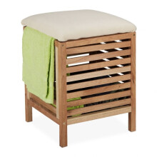 Pyykkikori, jossa istuin Walnut Wood