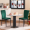 AINPECCA 4PCS Velvet Dinning Chair Green High Backrest 7