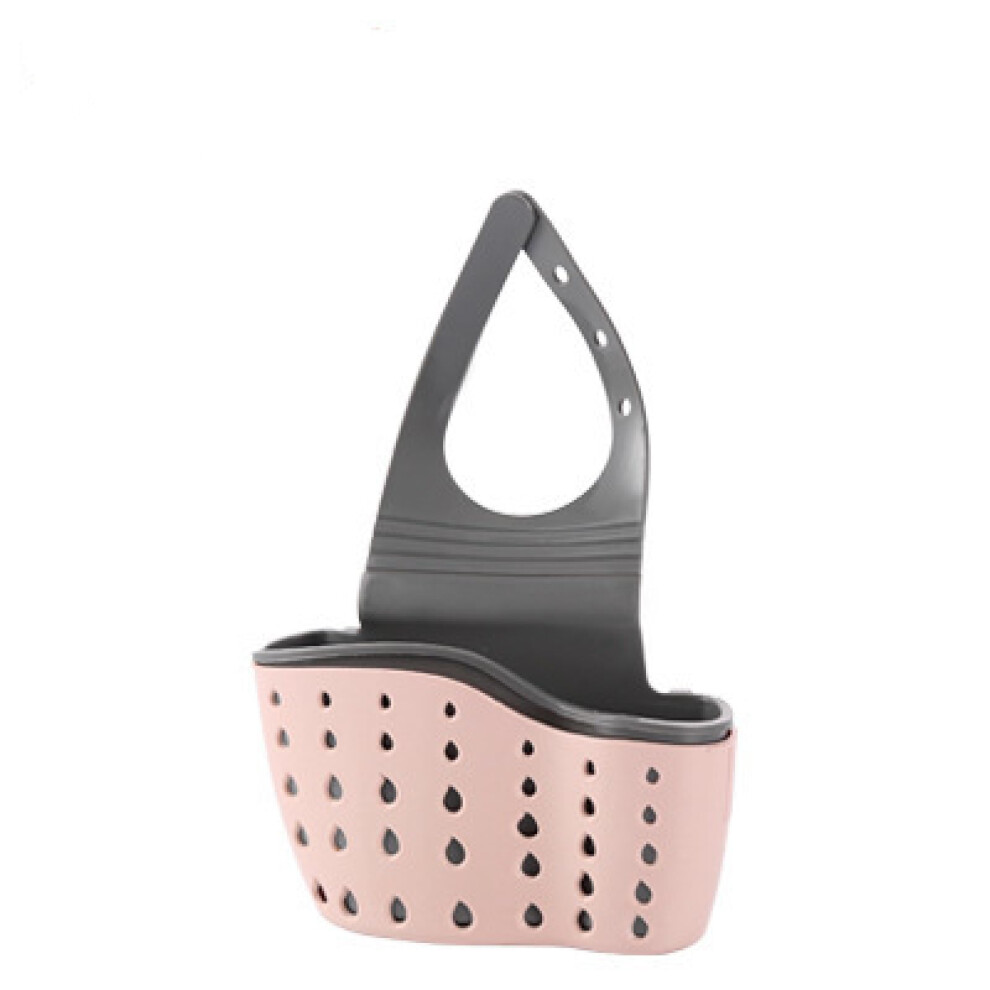 Drain Storage Basket/35 Pink Color Sink Sponge Storage Rack Hanging Bag Dual-Purpose Sundries 9393856532803