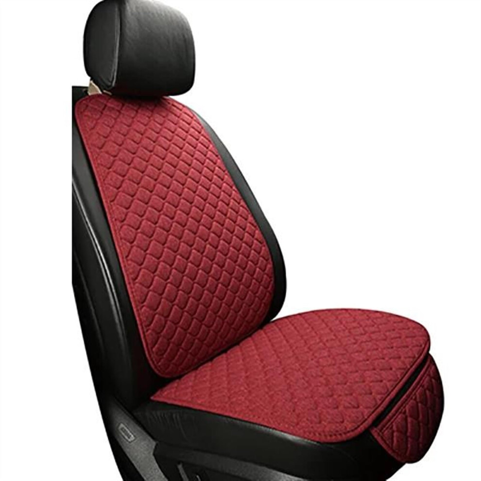 Car Seat Cushion Universal Flax Car Seat Cover Auto Styling Fits 99% Of Cars Car Seat Protector Red 9354506462697