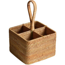 Multifunctional Storage Basket Wicker Organizer For Kitchen Living Room And Bedroom Handwoven Wicker Basket