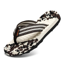 Person Towing Massage Slippers Finger Massage Sandals Arch Pain Reflection Area Outdoor Beach Slippers Brown UK 8