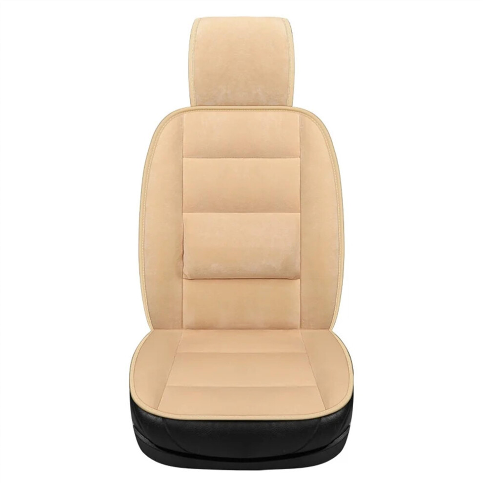 Car Seat Covers Universal Plush Cushion Cover For Autumn And Winter Wear-Resistant Warmth For Men And Women Beige 9016109567697