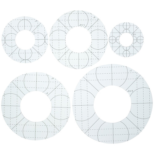 5Stk Kreise Patchwork Lineale Schablonen Mit Rutschfester Oberfläche