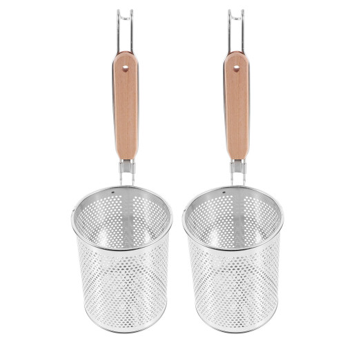 2Pcs Colher Escorredora De , Cesta , Aço Inoxidável 1