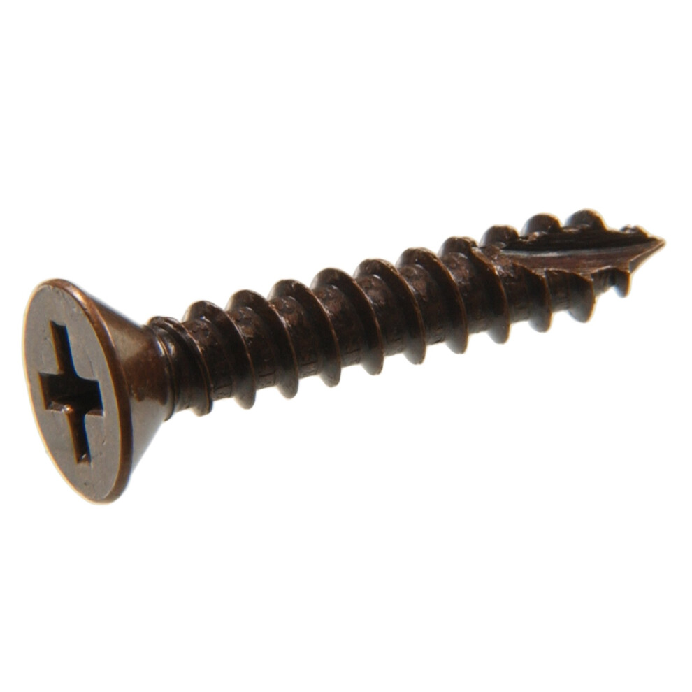 Hillman 45368 9-Inch X 1-1/4-Inch Flat Phillips Wood Screw Antique Bronze 15-Pack 008236903539
