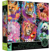 Ceaco - Glow in The Dark - Glowrious Dieren Glow - Legpuzzel van 750 stukjes