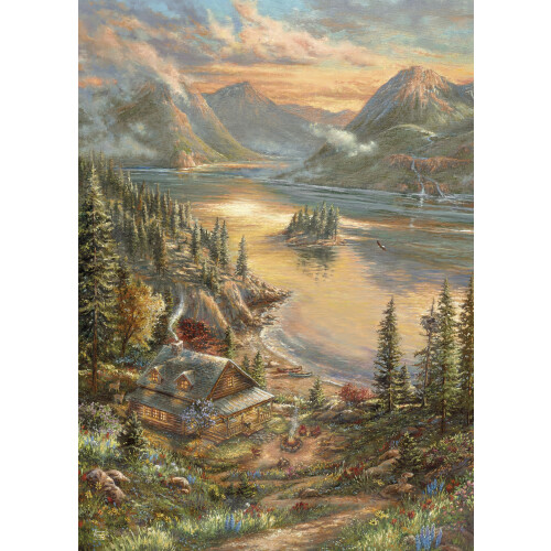 Ceaco - Thomas Kinkade - Lakeside Splendor - Puzzle da 1000 pezzi 1