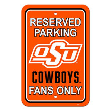 Fremont sterven Oklahoma State Cowboys teken 12 x 18 kunststof gereserveerde parkeerstijl