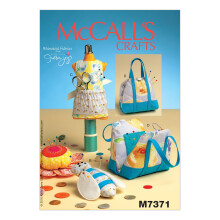 McCall's Patterns M7371 Mannequin kukkaro, kukka ja mehilisen muotoiset neulatyynyt, yksi koko