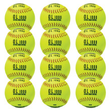 Franklin Sports 12"""" Fastpitch Softballs - 12 Pack Virallinen koko ja paino Kestv rakenne Optinen keltainen kansi littet saumat synteettinen kansi