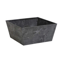 Nouveaut Ella Pot de fleurs carr bas 30,5 cm Noir