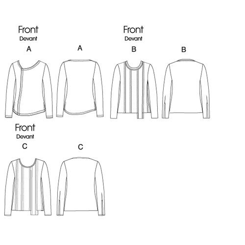 VOGUE PATTERNS VOGUE PATTERNS V8671 Damen-Top, Grφίe BB (8-10-12-14) 1