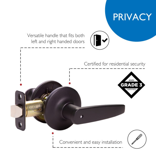 Design House 779140 Delavan Privacy Senge- og baded?rsgreb Mat Sort 2