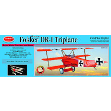 Guillow's Fokker DR1 driedekker lasergesneden modelbouwpakket