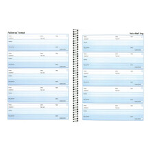 Rediform Follow-up Draadgebonden Voice Mail Logboek, Een Deel, 7.5 x 2, 5 Formulieren/Pagina, 500 Totaal