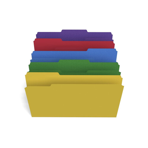 Staples Staples Folders, 1/3-Cut Tab, Legal Size, Assorted Colors, 100/Box (ST22945-CC) 2