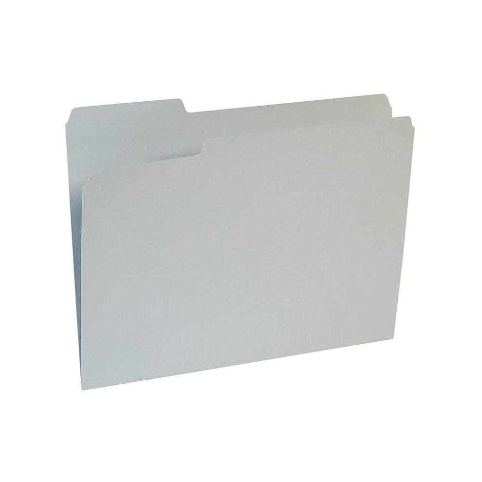 Staples 508895 Colored File Folders W/Reinforced Tabs Letter 3 Tab 100/Box Gray