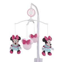 Disney Minnie Mouse Be Happy Rose & Aqua Peluche Mobile Musical Rose Aqua Framboise