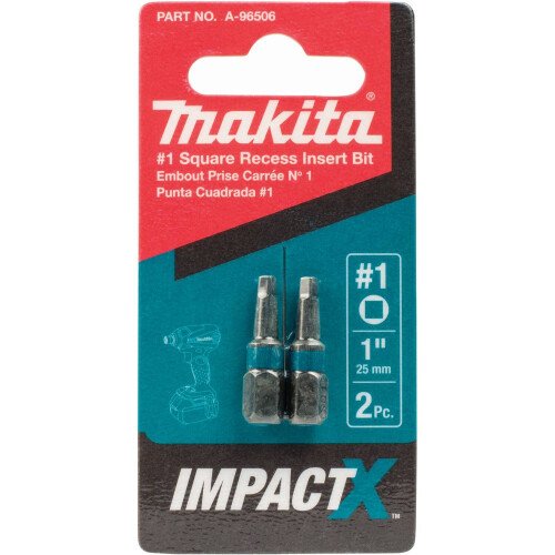 Makita Makita A-96506 Impactx 1 Square Recess 1 Insert Bit 2