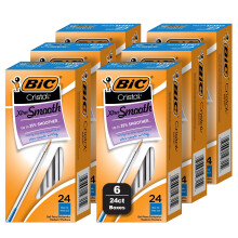 BIC Cristal Xtra Smooth Blauw Vulpennen, Medium Punt (1.0mm), 144-Pack, Wereld's Nr. 1 Balpen