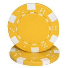 Brybelly Clay Composite Striped Dice 11,5-grams pokermarker (100-pack) - Tomma icke-denominerade pokermarker - Anpassade kontantspel och hemmakas