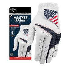 Rukavice Callaway Golf Weather Spann (noen na lev ruce Standard X-Large cerven/bl/modr)