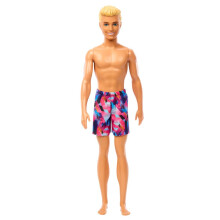 Poupe Barbie Ken de plage aux cheveux blonds portant un maillot de bain violet Jouets de piscine et de plage Barbie