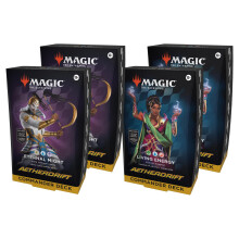 Pacchetto mazzo Magic The Gathering Aetherdrift Commander - 2 di ogni mazzo (2 Living Energy + 2 Eternal Might)