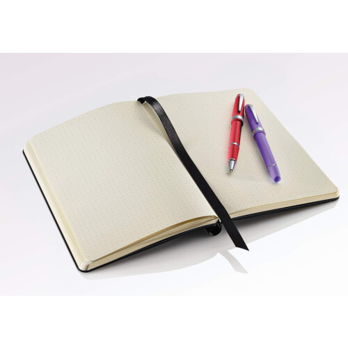 Cross Cross Cross Medium Dotted Leather Journal (Black) 2