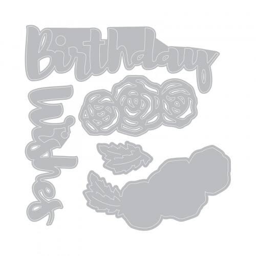 Sizzix Thinlits Die Souhaits d'anniversaire 1