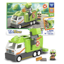 TILE TOWN tervinningsbil 15-delad magnetisk kakel lekset Interactive STEM Magnetiska plattor Leksaker Innehller 1 actionfigur och 2 actionplatt