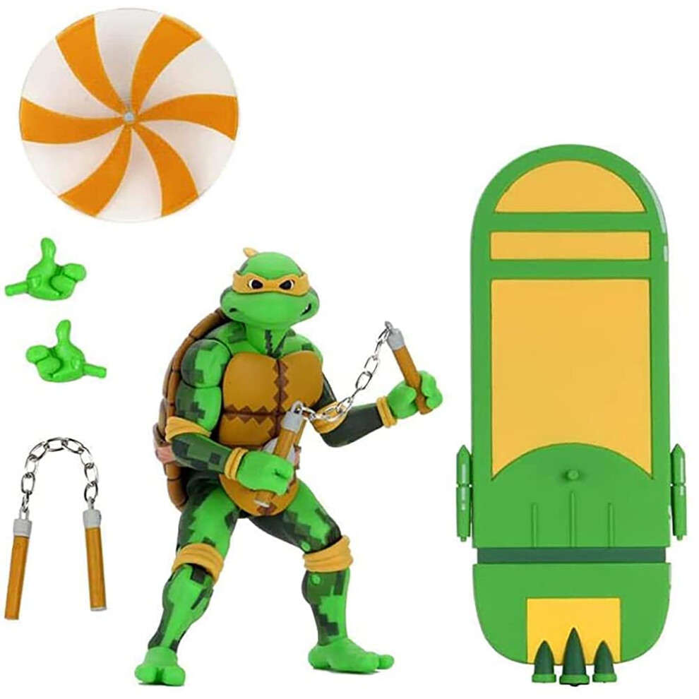 Neca Teenage Mutant Ninja Turtles: Turtles In Time - 7" Scale Action Figure - Michelangelo